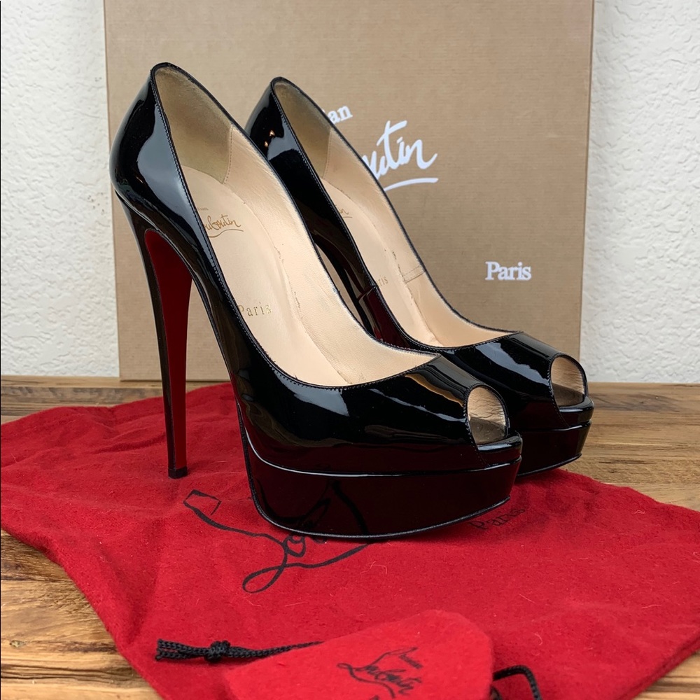 🏮 Lady Peep 150 Black Patent 38.5